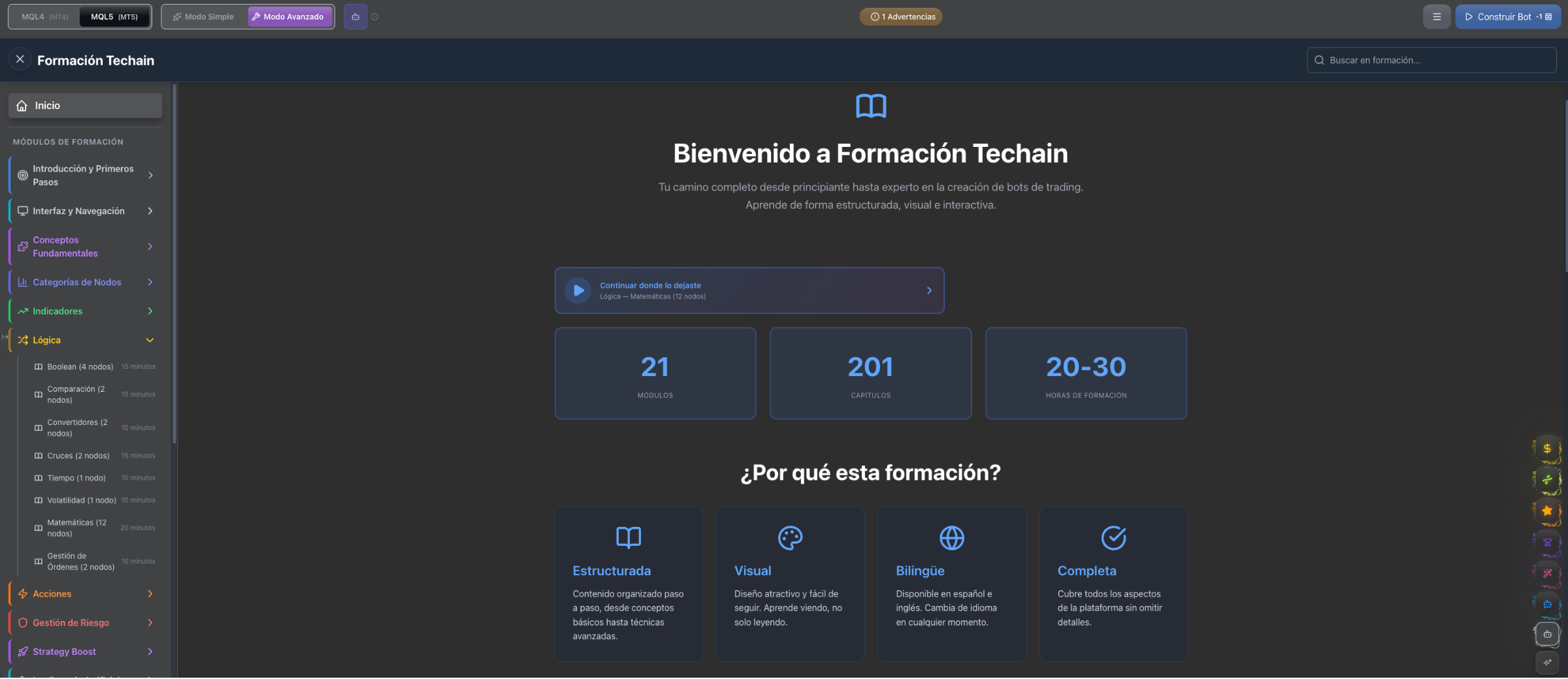 Formación completa para traders algorítmicos