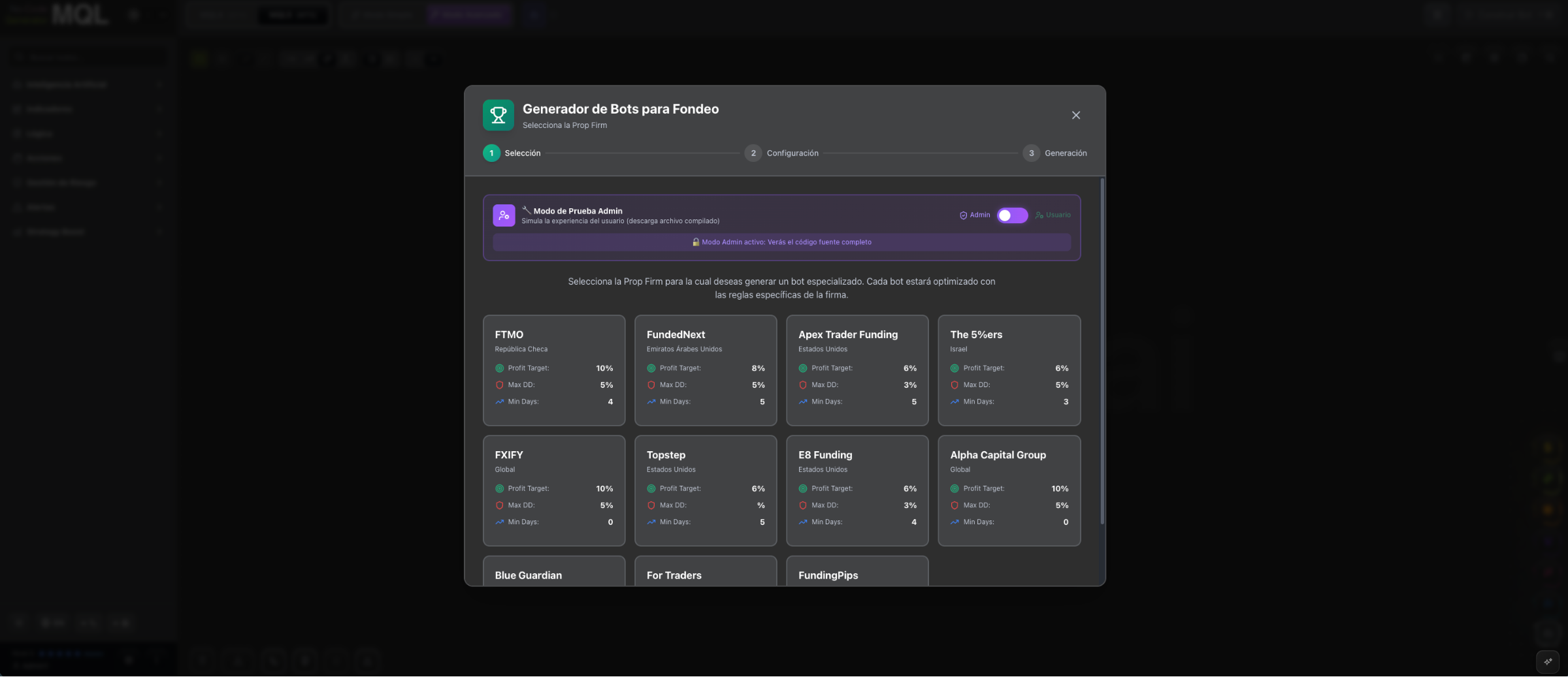 Bots listos para pasar fondeos